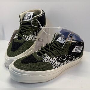 NWOB Vans LX Half Cab 33 EK mid-Top Sneakers in Green and Black knit M8.5, W10